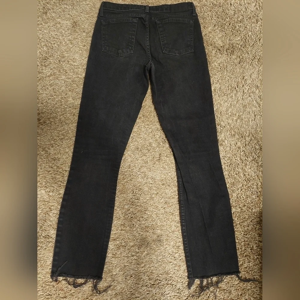 Theory Black Distressed Jeans